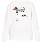MyMo Pop Sweatshirt azul claro / castanho / offwhite