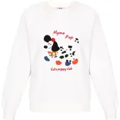 MyMo Pop Sweatshirt castanho / vermelho / preto / branco
