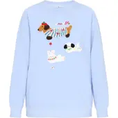 MyMo Pop Sweatshirt 'Pop' azul claro / castanho / preto / branco