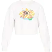 MyMo Pop Sweatshirt 'Pop' cappuccino / amarelo escuro / vermelho claro / offwhite