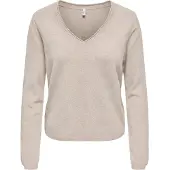 ONLY Pullover 'ONLLoyal' bege mosqueado