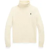 Ralph Lauren para mulher. 211888686012 Camisola de caxemira e lã, cor creme (XL), Branco, Casual, Manga comprida
