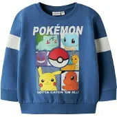 Name it Sweatshirt 'NMMJussy Pokemon' azul escuro / verde / vermelho / branco