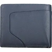 Piquadro , Carteira de couro Akron com porta-documentos removível, azul, para homens