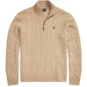 Ralph Lauren para homem. 710876766006 Pulôver de malha bege com fecho de correr (S), Casual, Lã, Clássico