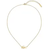 Lacoste Collana Originale Placcata Oro Donna Coccodrillo — Collana