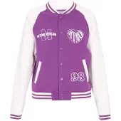 Mymo Casaco em moletão roxo / offwhite