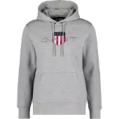 Gant Sweatshirt 'Reg Archive Shield' azul escuro / cinzento claro / vermelho / branco