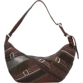 Desigual , Bolsa tiracolo patchwork média, Poliuretano, Marrom, U