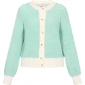 IZIA Casaco de malha menta / branco lã