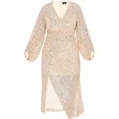 Faina Vestido de cocktail bege