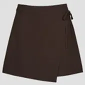 OLAF Saias curtas WRAP SKIRT mulheres - Castanho - EU XS