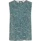 Kaffe Blusa 'Bella' turquesa / preto / branco