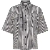 Kaffe Blusa 'KANaya' preto / branco
