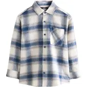 Next Camisa navy / cinzento / branco