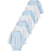 Next Macacão/Body azul claro / castanho claro / branco