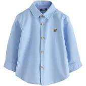 Next Camisa 'Oxford' azul / castanho