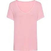 s.Oliver Camisa de pijama cor-de-rosa / branco
