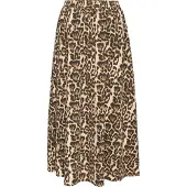 Kaffe Saia 'Leopra' bege / castanho / preto