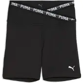 Puma Calças de desporto 'Strong' preto / branco