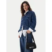Karl lagerfeld JEANS Mala de ombro preto / branco