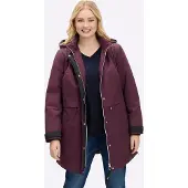 Sheego Parka de inverno borgonha