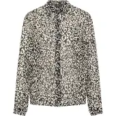 Faina Blusa preto / branco lã