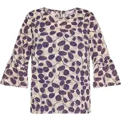 Usha Blusa bege / roxo