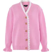 Faina Casaco de malha cor-de-rosa / branco