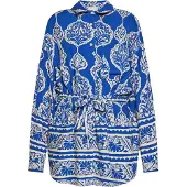 Usha Blusa azul / branco