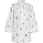 Usha Blusa azul / branco