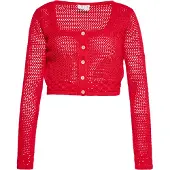 IZIA Casaco de malha vermelho