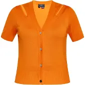 Faina Casaco de malha laranja