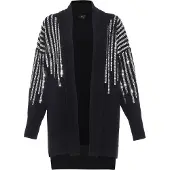 Faina Casaco de malha cinzento-prateado / preto