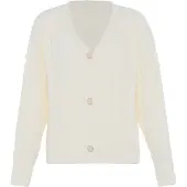 Faina Casaco de malha branco lã