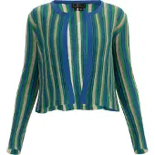 Faina Casaco de malha bege / azul / verde relva