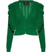 Faina Casaco de malha verde