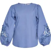 Usha Blusa azul pombo