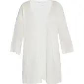 Usha WHITE LABEL Casaco de malha branco lã