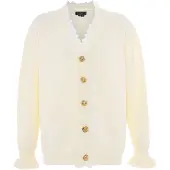 Faina Casaco de malha creme / branco