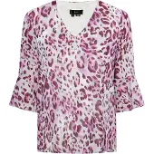 Faina Blusa lilás / baga / branco