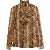 Faina Blusa bege / castanho de castanha