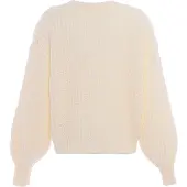 Faina Casaco de malha branco lã