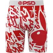 PSD Boxers 'Playboy' vermelho / branco
