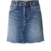 Levi's Saia 'Deconstructed Skirt' azul ganga