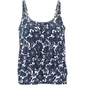Sunseeker Top de tankini marinho / branco