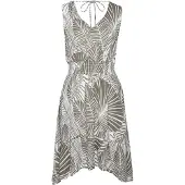 s.Oliver Vestido de praia verde escuro / offwhite