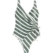 Next Fato de banho cana / preto / branco