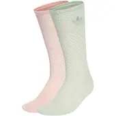 Adidas Meias 'CROCHET CREW 2 PAIRS' verde pastel / rosa claro