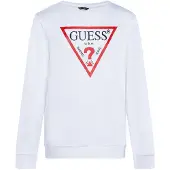 GUESS Sweatshirt vermelho / preto / branco